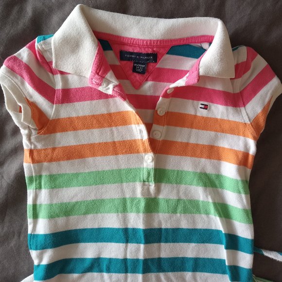 Tommy Hilfiger striped colored dress 4/5 years - Picture 3 of 4